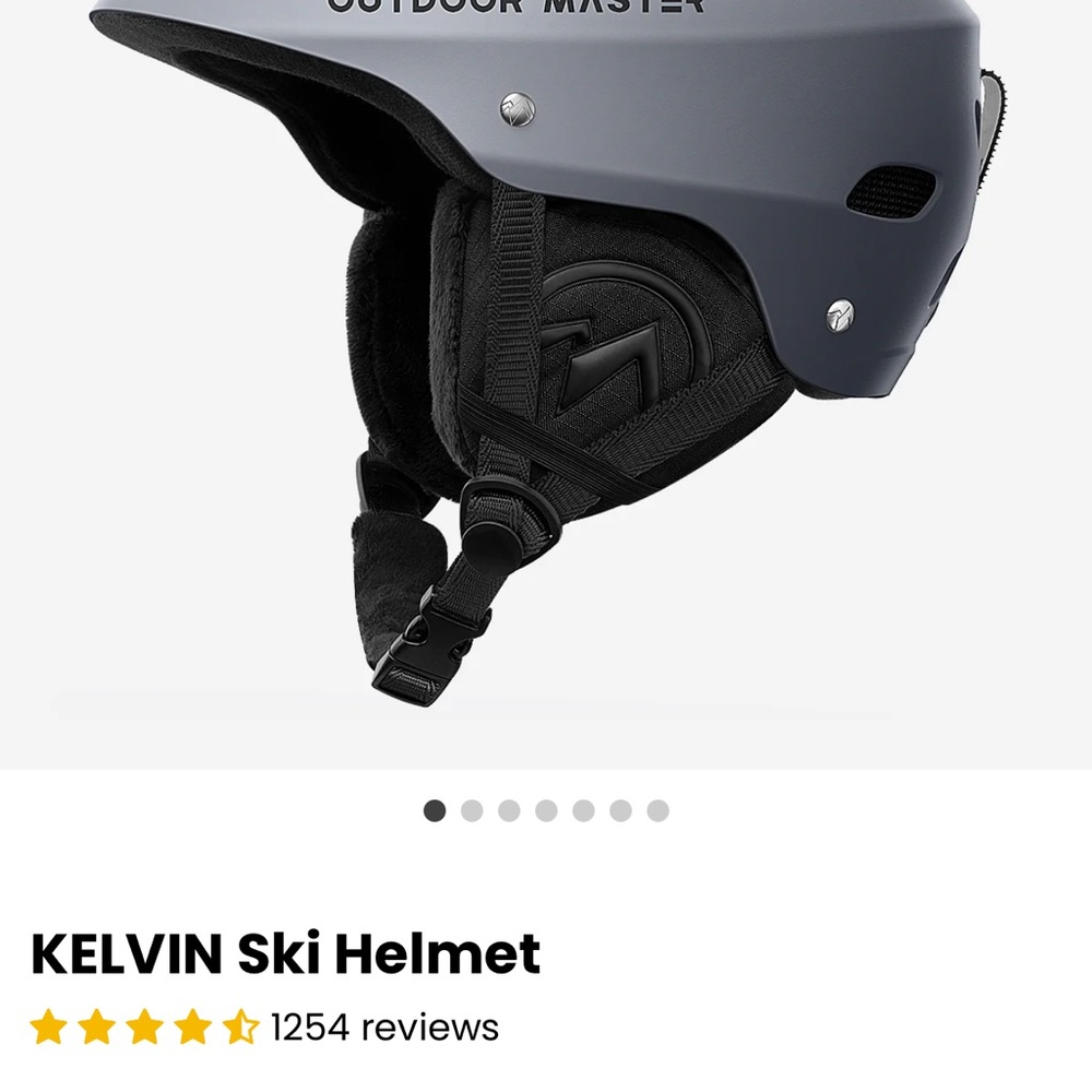 19-21” Size Kelvin Outdoor Master Gray Ski Helmet
